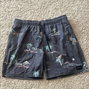 Rip Curl Men's Tropical Print Swim Shorts - Black